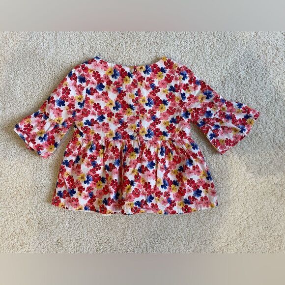 Janie & Jack FLORAL RUFFLE TOP Color Floral Ruffle Sz. 6 NWOT - Picture 4 of 8